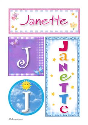 Janette, nombre, imagen para imprimir