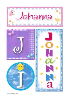 Johanna, nombre, imagen para imprimir