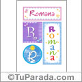 Romana, nombre, imagen para imprimir