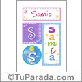 Samia, nombre, imagen para imprimir