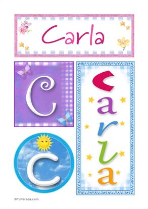 Carla, nombre, imagen para imprimir