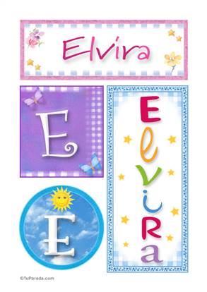 Elvira, nombre, imagen para imprimir