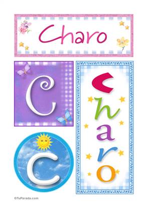 Charo, nombre, imagen para imprimir