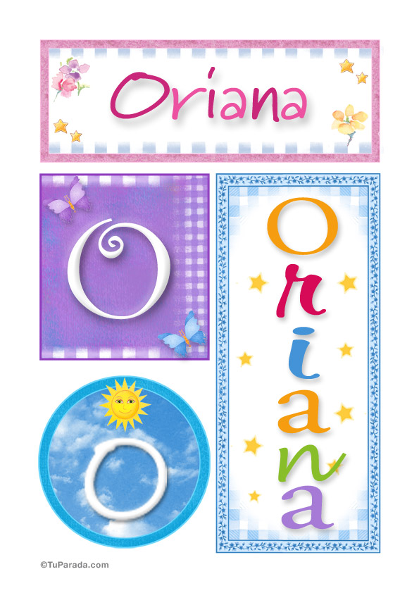 Oriana, nombre, imagen para imprimir