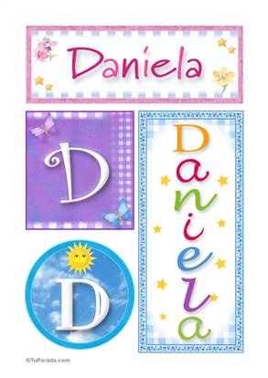 Daniela, nombre, imagen para imprimir