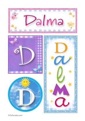 Dalma, nombre, imagen para imprimir