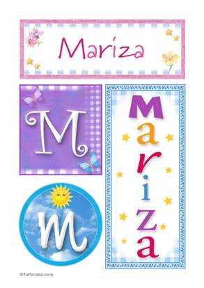 Mariza, nombre, imagen para imprimir