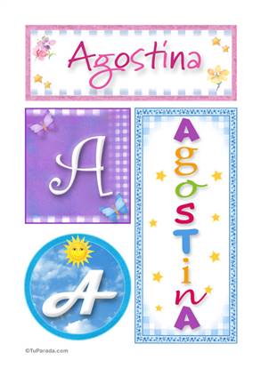 Agostina, nombre, imagen para imprimir