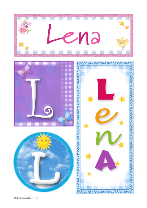 Lena, nombre, imagen para imprimir