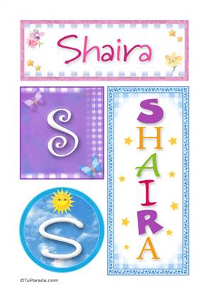 Shaira, nombre, imagen para imprimir