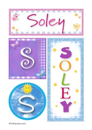 Soley, nombre, imagen para imprimir