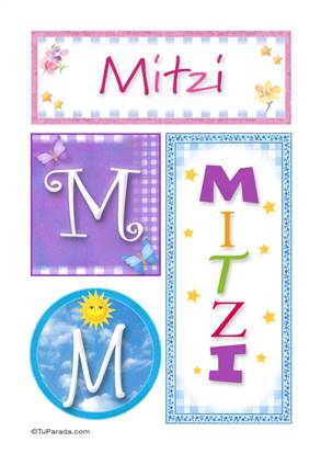 Mitzi, nombre, imagen para imprimir