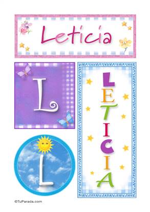 Leticia, nombre, imagen para imprimir