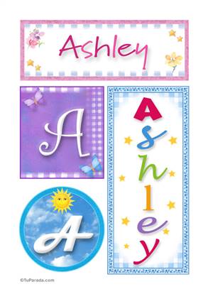 Ashley, nombre, imagen para imprimir
