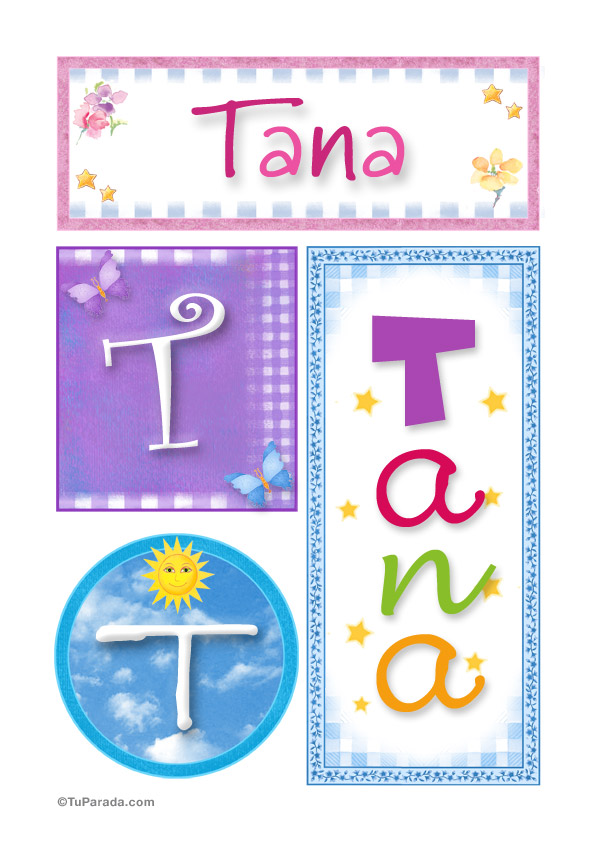 Tana, nombre, imagen para imprimir
