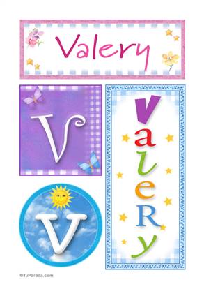 Valery, nombre, imagen para imprimir
