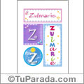 Zulmarie, nombre, imagen para imprimir