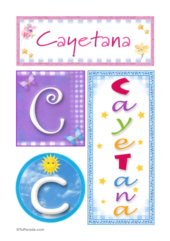 Cayetana, nombre, imagen para imprimir