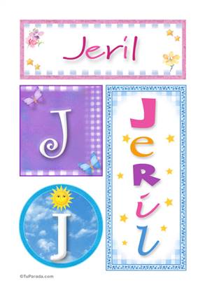 Jeril, nombre, imagen para imprimir