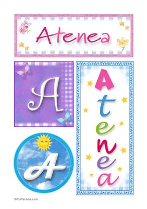 Atenea, nombre, imagen para imprimir
