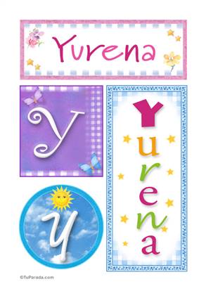 Yurena, nombre, imagen para imprimir