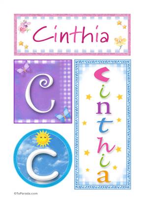 Cinthia, nombre, imagen para imprimir