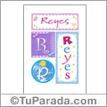 Reyes, nombre, imagen para imprimir