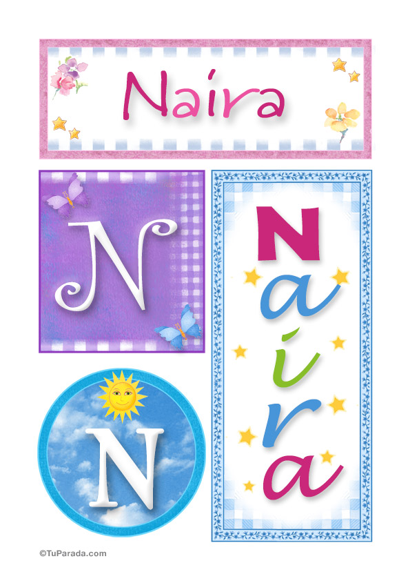 Naira, nombre, imagen para imprimir