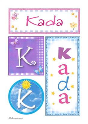 Kada, nombre, imagen para imprimir