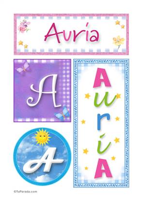 Auria, nombre, imagen para imprimir