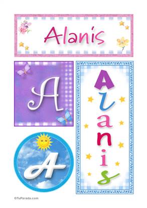 Alanis, nombre, imagen para imprimir