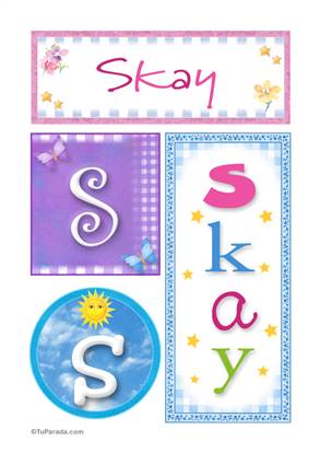 Skay, nombre, imagen para imprimir