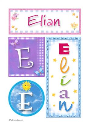 Elian, nombre, imagen para imprimir