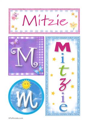 Mitzie, nombre, imagen para imprimir