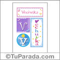 Vechuska, nombre, imagen para imprimir
