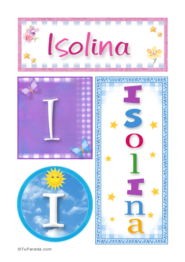 Isolina, nombre, imagen para imprimir