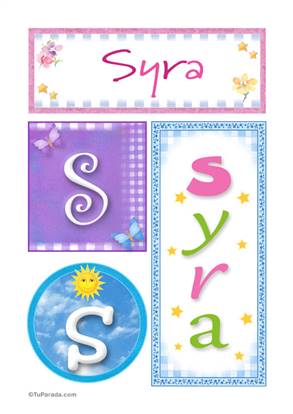 Syra, nombre, imagen para imprimir