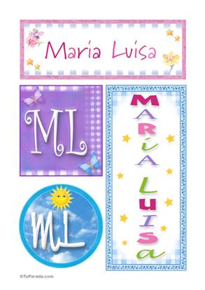 María Luisa, nombre, imagen para imprimir
