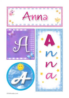 Anna, nombre, imagen para imprimir