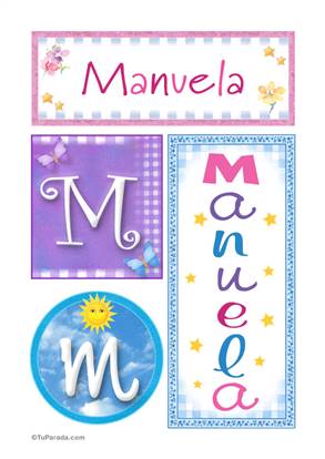 Manuela, nombre, imagen para imprimir