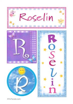 Roselin, nombre, imagen para imprimir