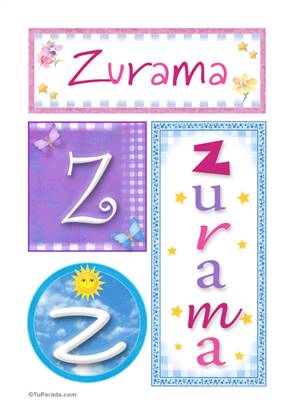 Zurama, nombre, imagen para imprimir