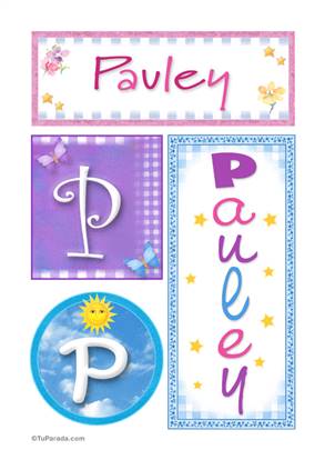 Pauley, nombre, imagen para imprimir