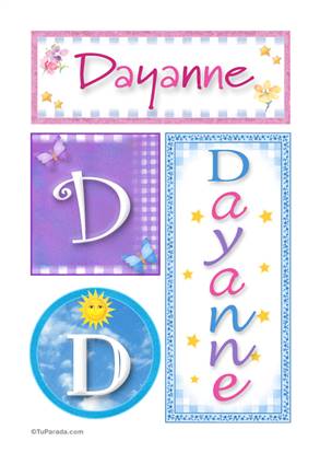 Dayanne, nombre, imagen para imprimir
