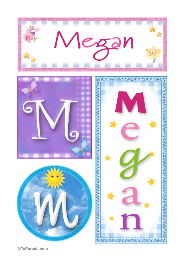 Megan, nombre, imagen para imprimir