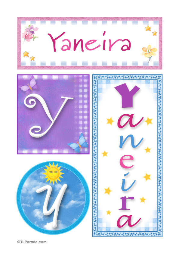 Tarjeta - Yaneira, nombre, imagen para imprimir