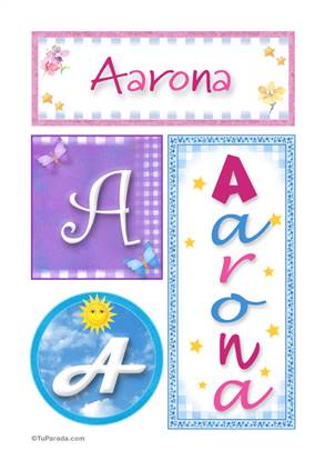 Aarona, nombre, imagen para imprimir
