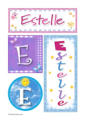 Estelle, nombre, imagen para imprimir