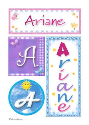 Ariane, nombre, imagen para imprimir