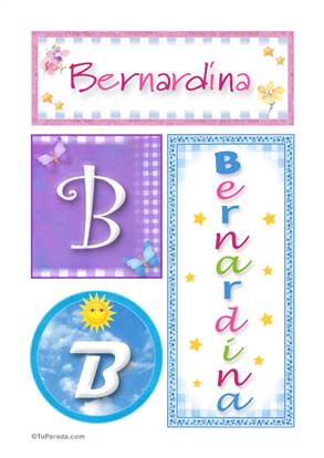 Bernardina, nombre en imagen para imprimir